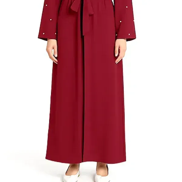 Pearl Embellished Sleeve Two-Piece Abaya