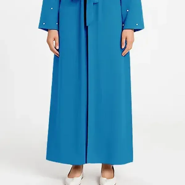 Pearl Embellished Sleeve Two-Piece Abaya