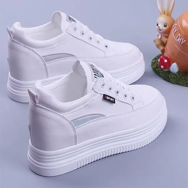 Breathable Mesh Platform Wedge Sneakers for Women