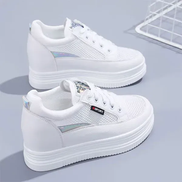 صورة مصغرة لـ Breathable Mesh Platform Wedge Sneakers for Women