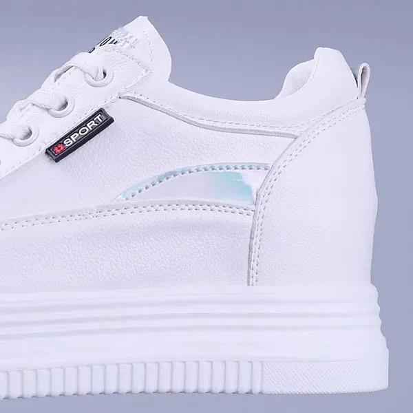 Breathable Mesh Platform Wedge Sneakers for Women