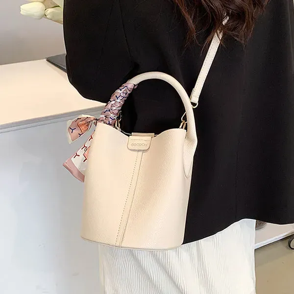 Thumbnail of Stylish Bucket Bag with Scarf Detail