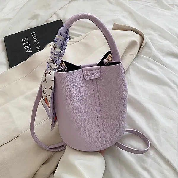 Thumbnail of Stylish Bucket Bag with Scarf Detail