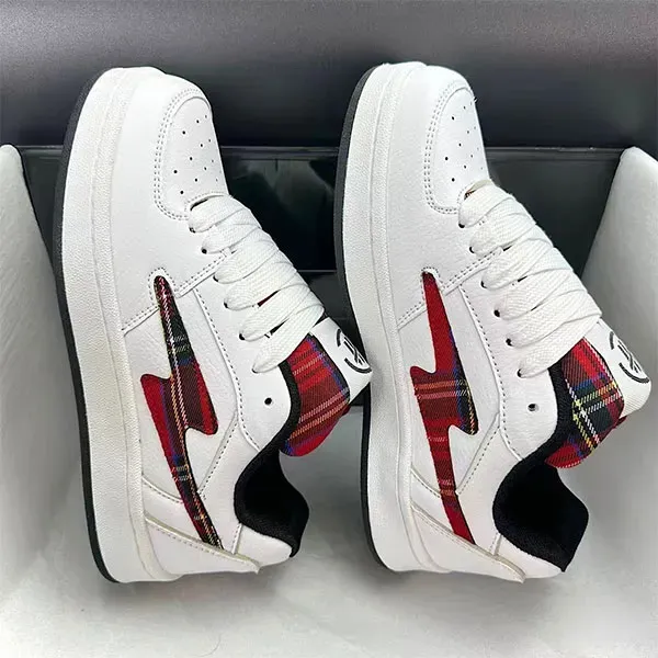 Thumbnail of Comfy Everyday Sneakers With Plaid Accent