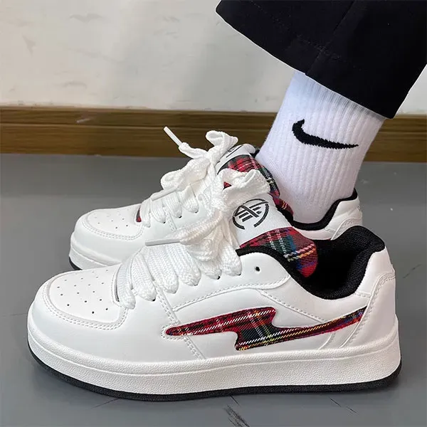 Thumbnail of Comfy Everyday Sneakers With Plaid Accent