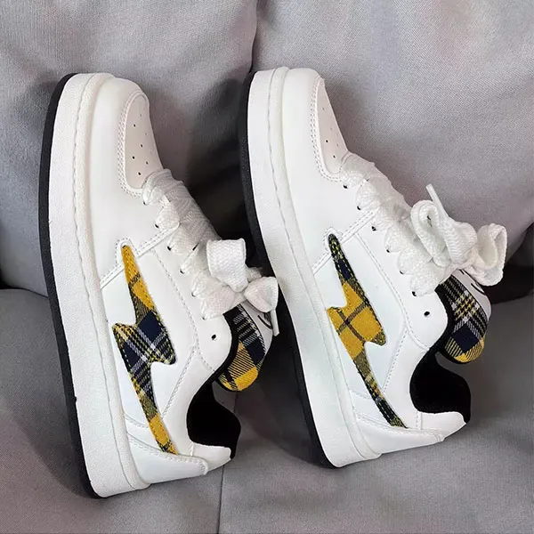 Thumbnail of Comfy Everyday Sneakers With Plaid Accent