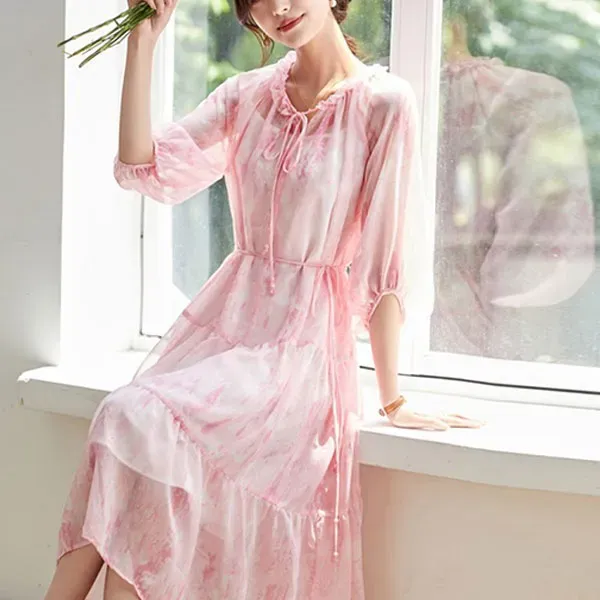 Elegant Chiffon Maxi Dress