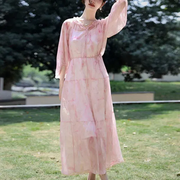 Elegant Chiffon Maxi Dress