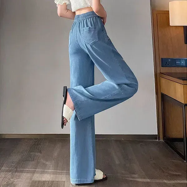 Thumbnail of Floral Embroidered Wide Leg Soft Jeans