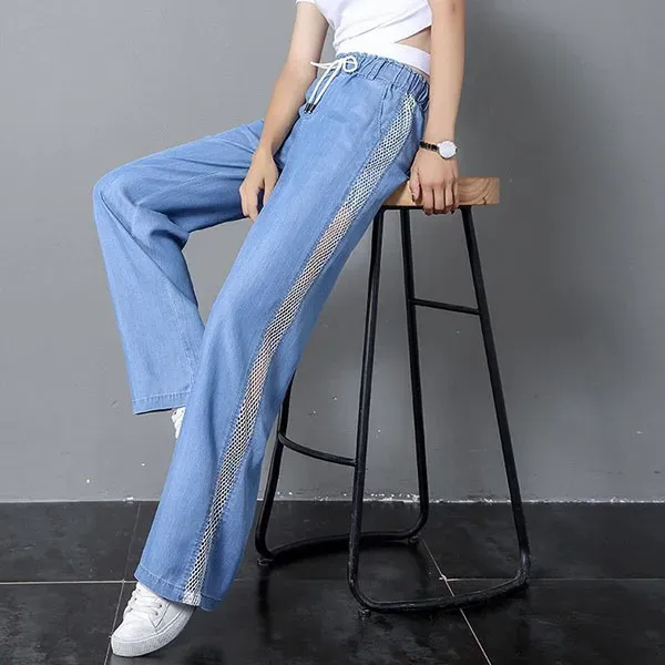 Women's Casual Wide-Leg Drawstring Pants