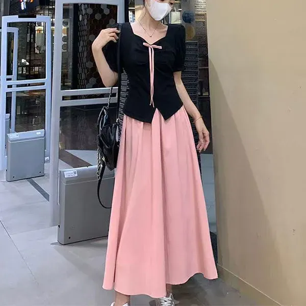 Elegant Two-Piece Casual Dress Set