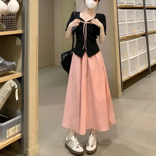 Elegant Two-Piece Casual Dress Set