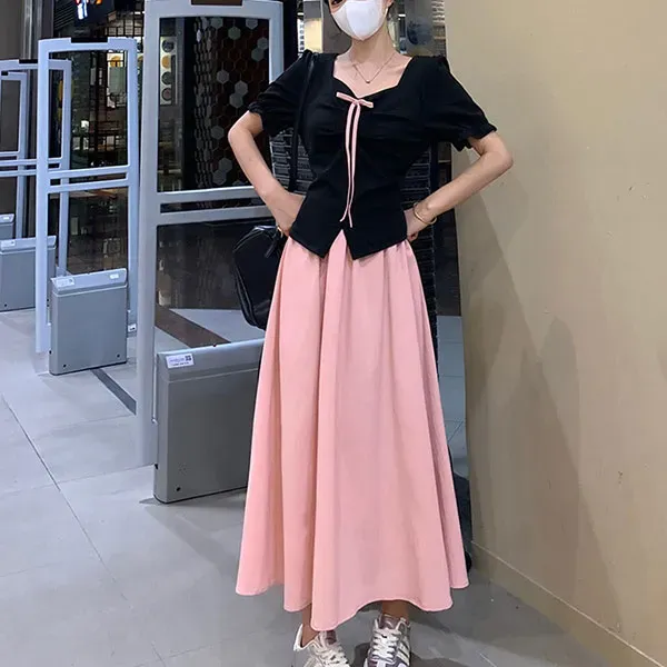 Elegant Two-Piece Casual Dress Set