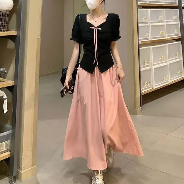 Elegant Two-Piece Casual Dress Set