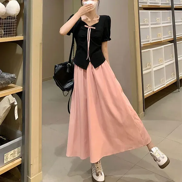Elegant Two-Piece Casual Dress Set