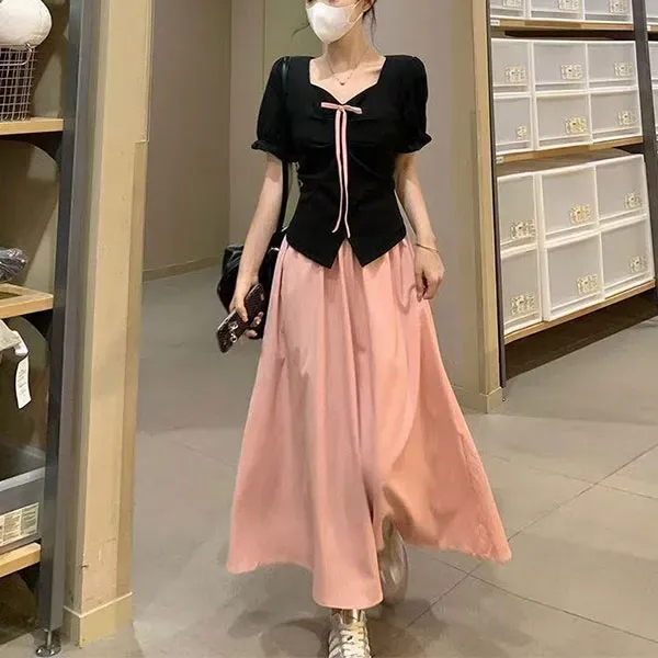 Elegant Two-Piece Casual Dress Set