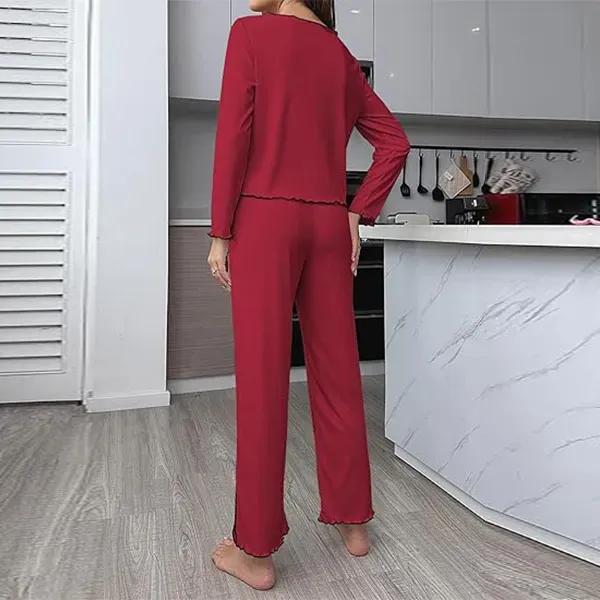 Cozy Women's Button-Up Pajama Set | Long Sleeve Loungewear