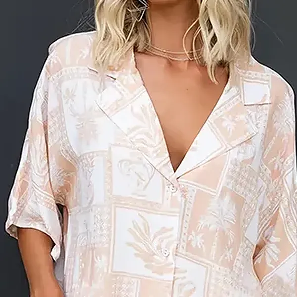 Thumbnail of Palm Print Shirt and Shorts Summer Set