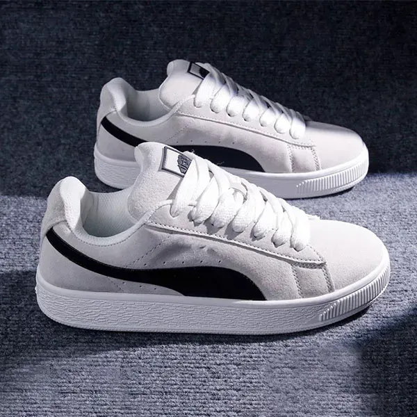 Classic Suede-Style Low-Top Sneakers