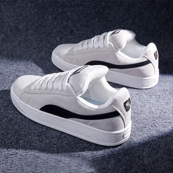 Classic Suede-Style Low-Top Sneakers