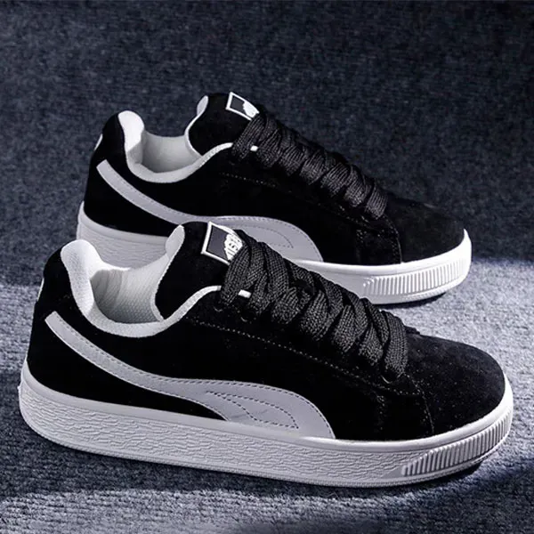 Classic Suede-Style Low-Top Sneakers