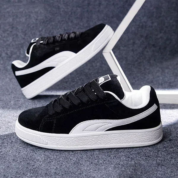 Classic Suede-Style Low-Top Sneakers