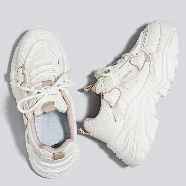 Thumbnail of Chunky Sole Fashion Sneakers with Heart Details