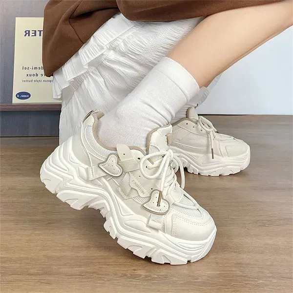 Thumbnail of Chunky Sole Fashion Sneakers with Heart Details