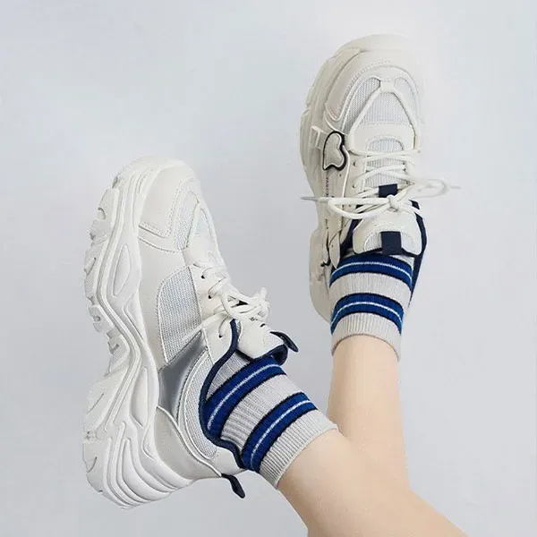 Thumbnail of Chunky Sole Fashion Sneakers with Heart Details