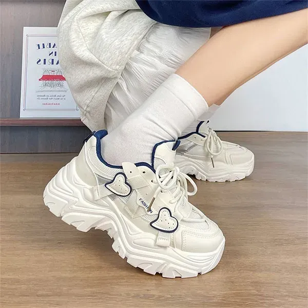 Thumbnail of Chunky Sole Fashion Sneakers with Heart Details