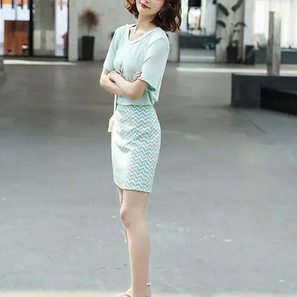 Chic Pineapple Print Skirt Set | Women's Casual Summer Outfit