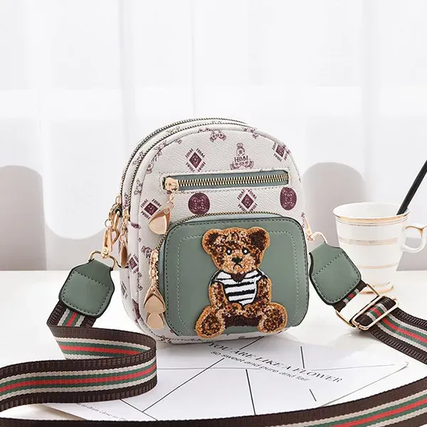 Thumbnail of Cute Bear Pattern Mini Crossbody Bag
