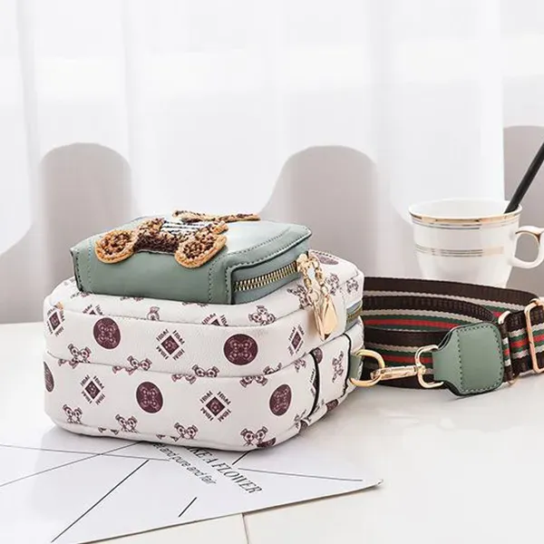 Cute Bear Pattern Mini Crossbody Bag