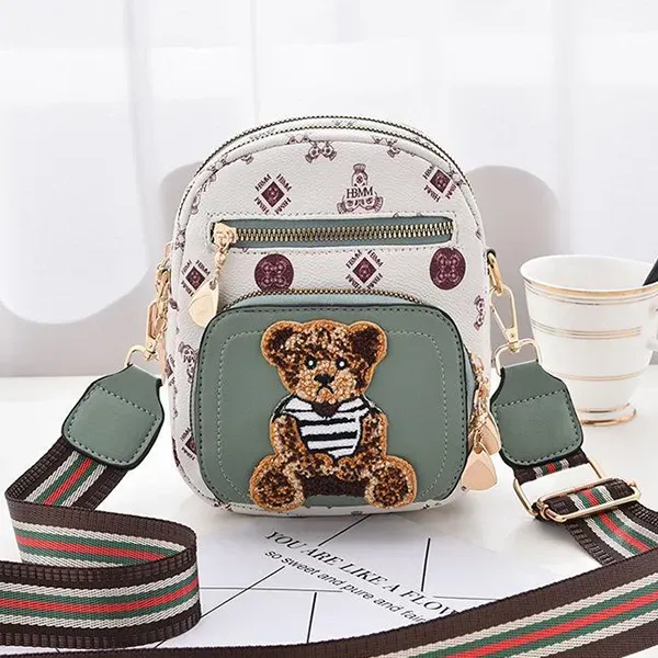 Thumbnail of Cute Bear Pattern Mini Crossbody Bag