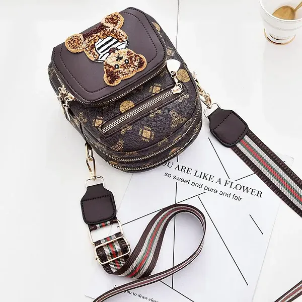 Thumbnail of Cute Bear Pattern Mini Crossbody Bag