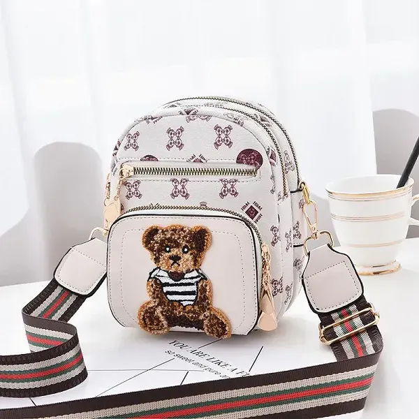 Thumbnail of Cute Bear Pattern Mini Crossbody Bag