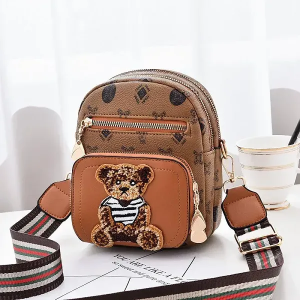 Thumbnail of Cute Bear Pattern Mini Crossbody Bag