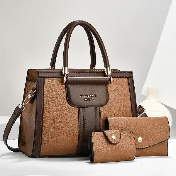 Classic 3-Piece Handbag Set with Wallet