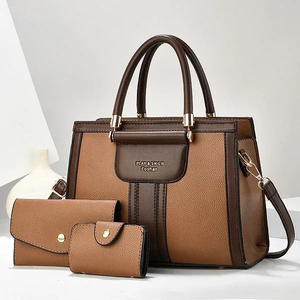 Classic 3-Piece Handbag Set with Wallet