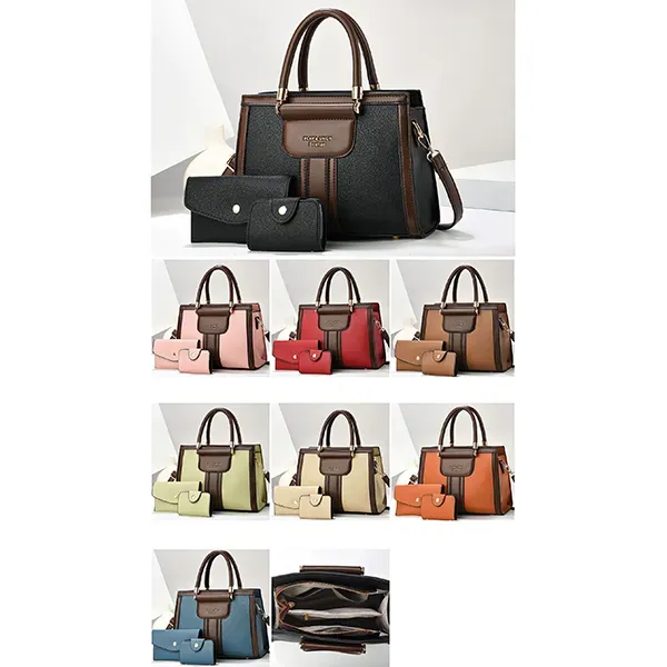 Thumbnail of Classic 3-Piece Handbag Set with Wallet