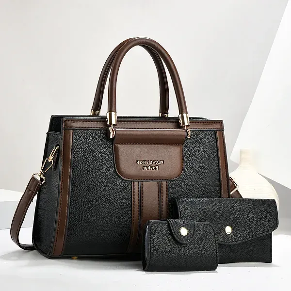 Classic 3-Piece Handbag Set with Wallet
