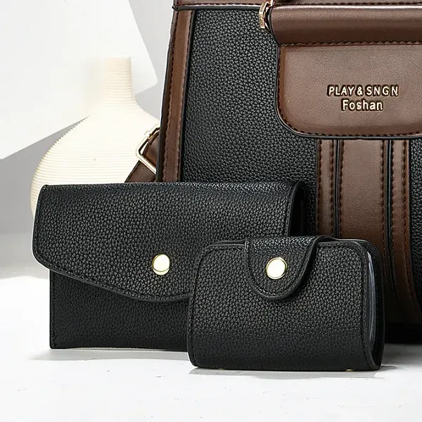 Thumbnail of Classic 3-Piece Handbag Set with Wallet