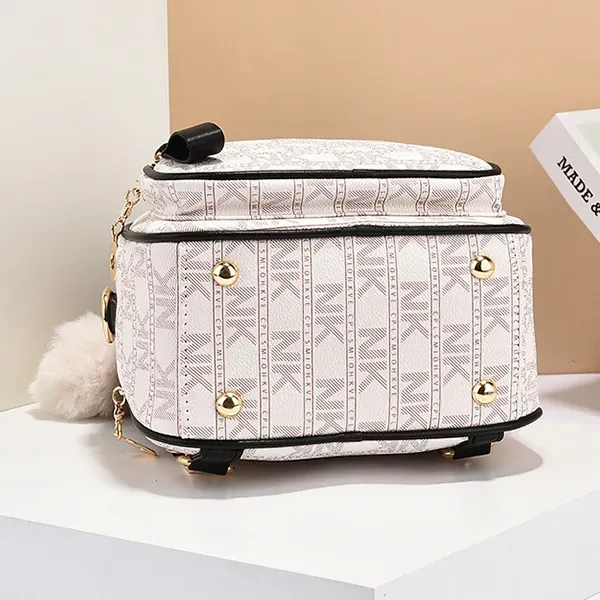 Thumbnail of Stylish Alphabetic Pattern Zip Closure Adjustable Strap Women Mini Backpack