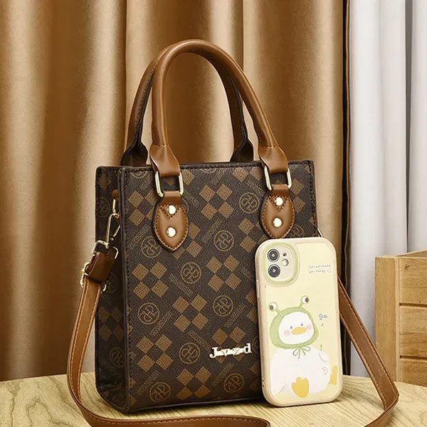 Classic Patterned Square Handbag