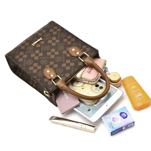 Classic Patterned Square Handbag