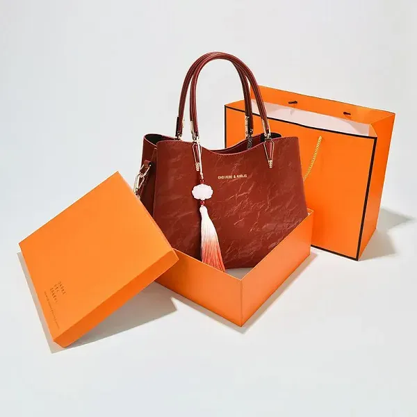 Thumbnail of Elegant Textured Handbag with Tassel Charm