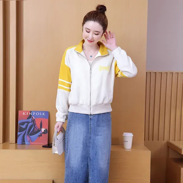 Thumbnail of Casual Corduroy Zip-Up Jacket For Women