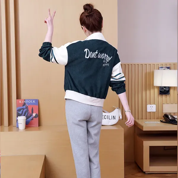 Thumbnail of Casual Corduroy Zip-Up Jacket For Women