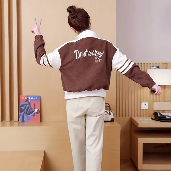 Thumbnail of Casual Corduroy Zip-Up Jacket For Women