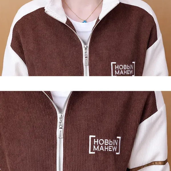 Thumbnail of Casual Corduroy Zip-Up Jacket For Women